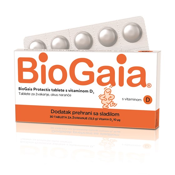 BIOGAIA VITAMIN D PROBIOTIK TBL A 30 KOM         