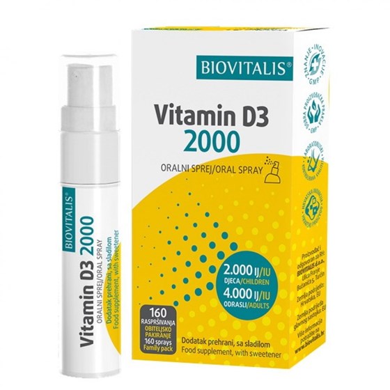 BIOVITALIS VITAMIN D3 2000 ORAL.SPREJ 20