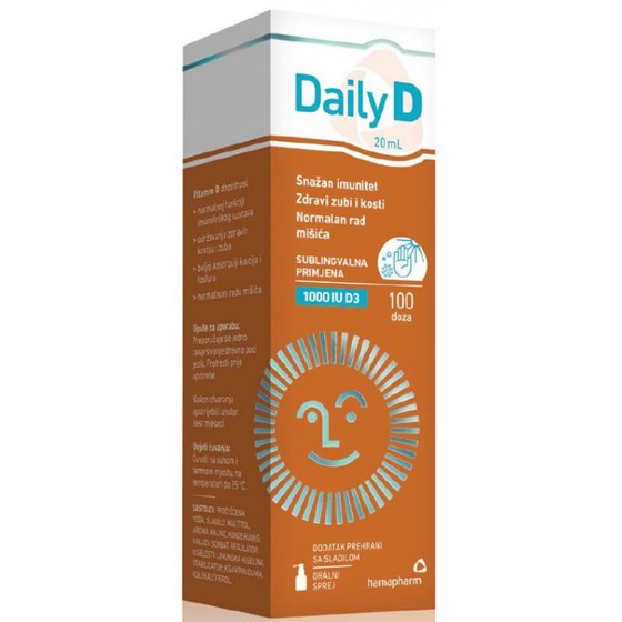 HAMA DAILY D 1000 IU ORAL SPREJ 20 ML   