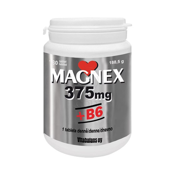 MAGNEX 375 MG +B6 A 180 TBL